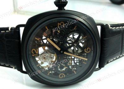 Panerai Brevettato Skeleton Black Skeleton Replica Watch